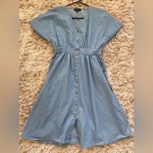Roolee chambray dress Large button down